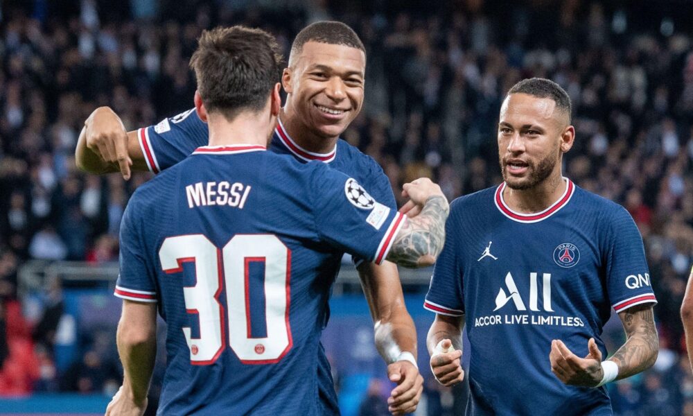 Kylian Mbappe Lionel Messi Neymar PSG - Futbolinfo.az