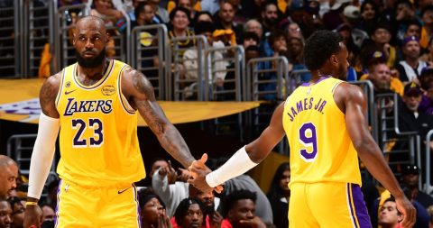06568890 lebron bronny james los angeles lakers playoffs - Futbolinfo.az